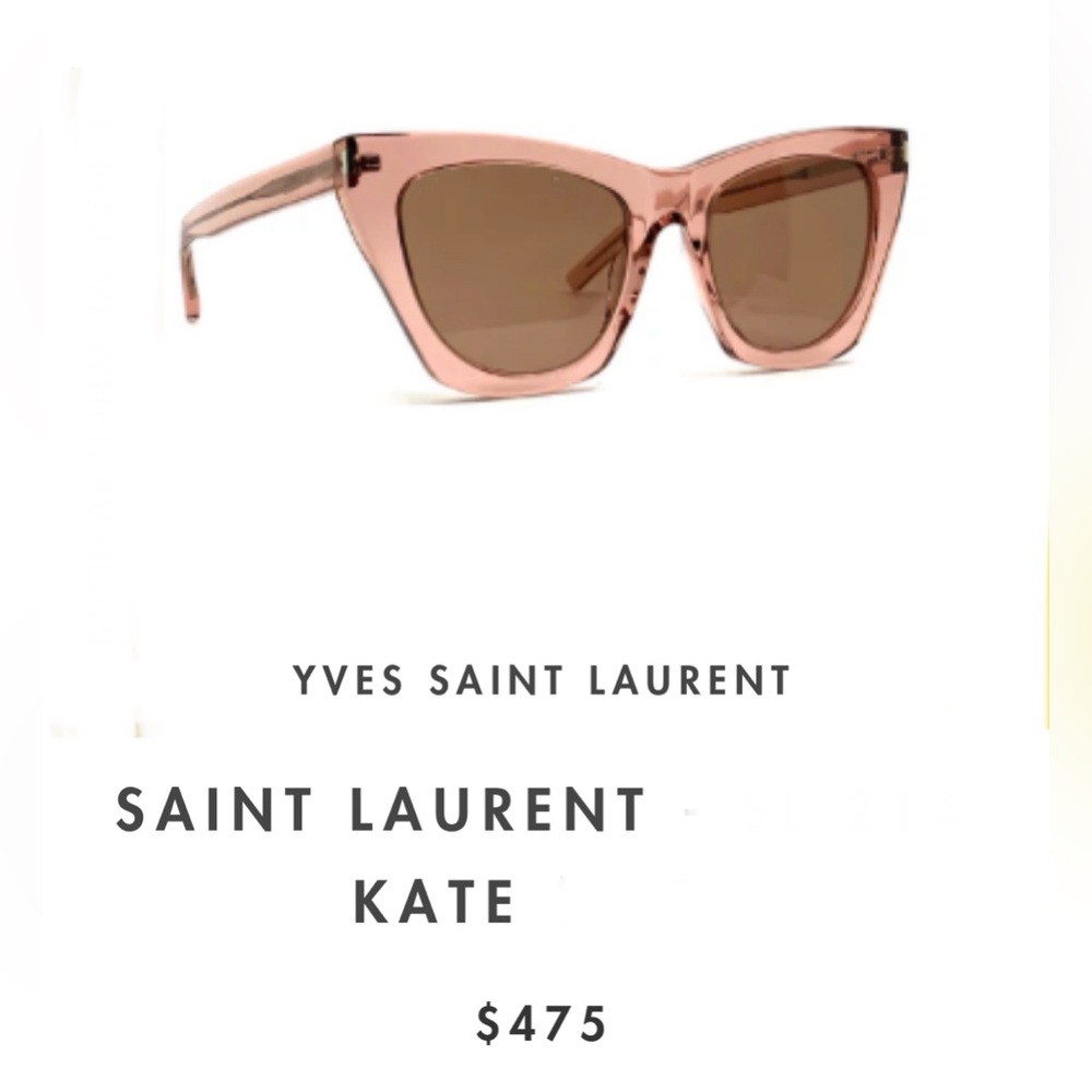 Women’s Saint Laurent sunglasses peach color brand new